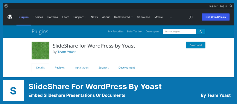 SlideShare for WordPress by Yoast Plugin - تضمين العروض التقديمية أو المستندات