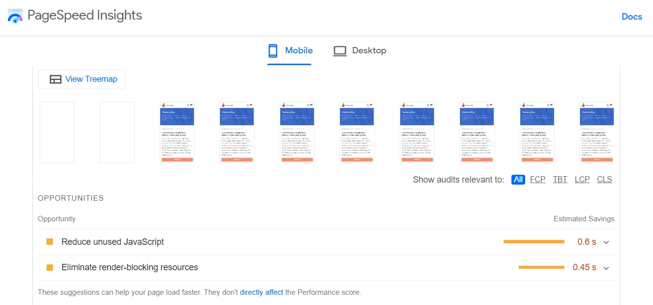 PageSpeed Insights
