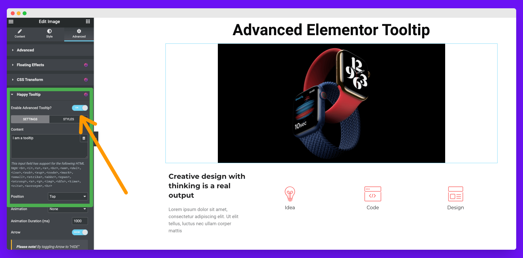 دليل كامل حول كيفية إضافة تلميح أداة في موقع Elementor 9 Intro to advanced elementor tooltip happyaddons
