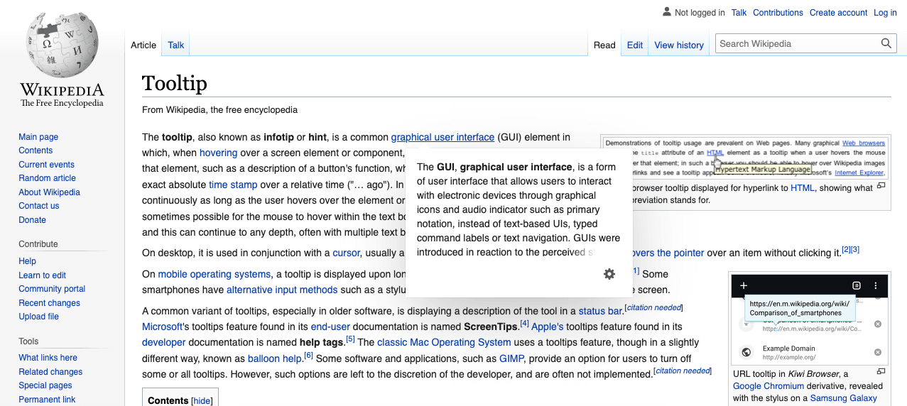 دليل كامل حول كيفية إضافة تلميح أداة في موقع Elementor 18 Tooltips to explain the critical terms.