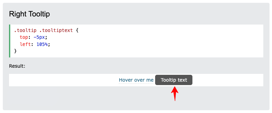 دليل كامل حول كيفية إضافة تلميح أداة في موقع Elementor 6 Change the position of your tooltip at the right side