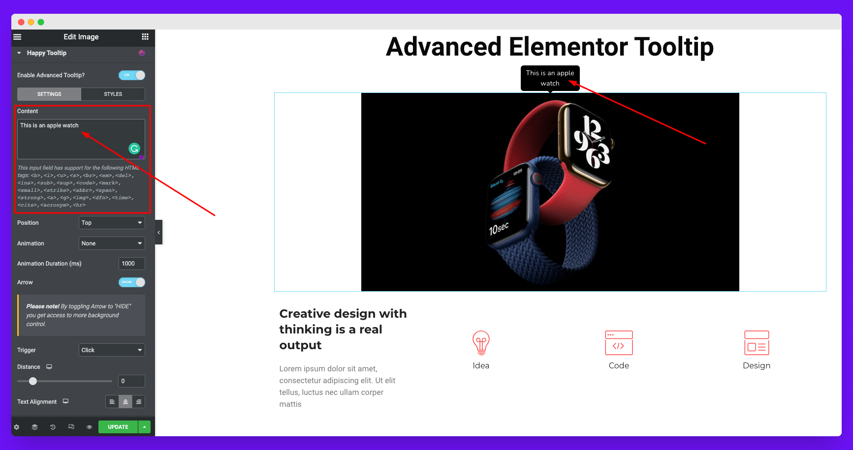 دليل كامل حول كيفية إضافة تلميح أداة في موقع Elementor 10 Add texts to your Elementor tooltips