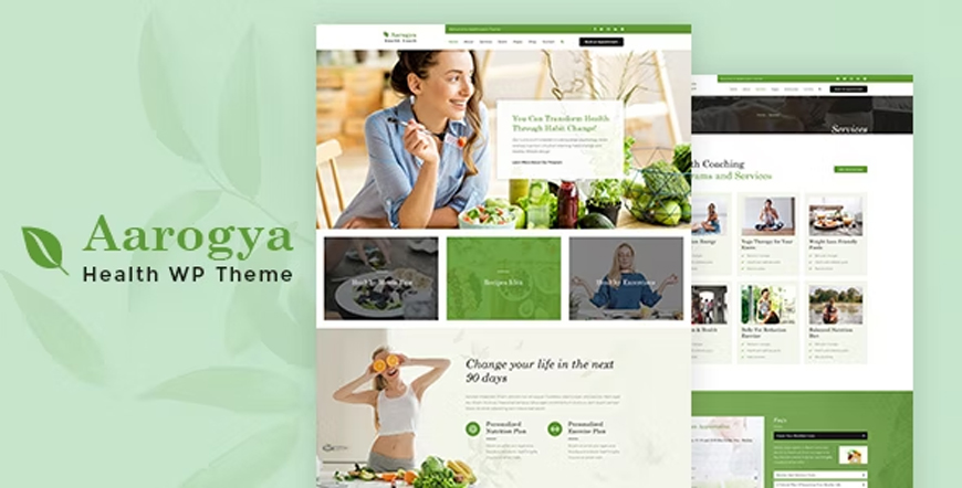 Aarogya - บล็อกสุขภาพ WordPress ธีม