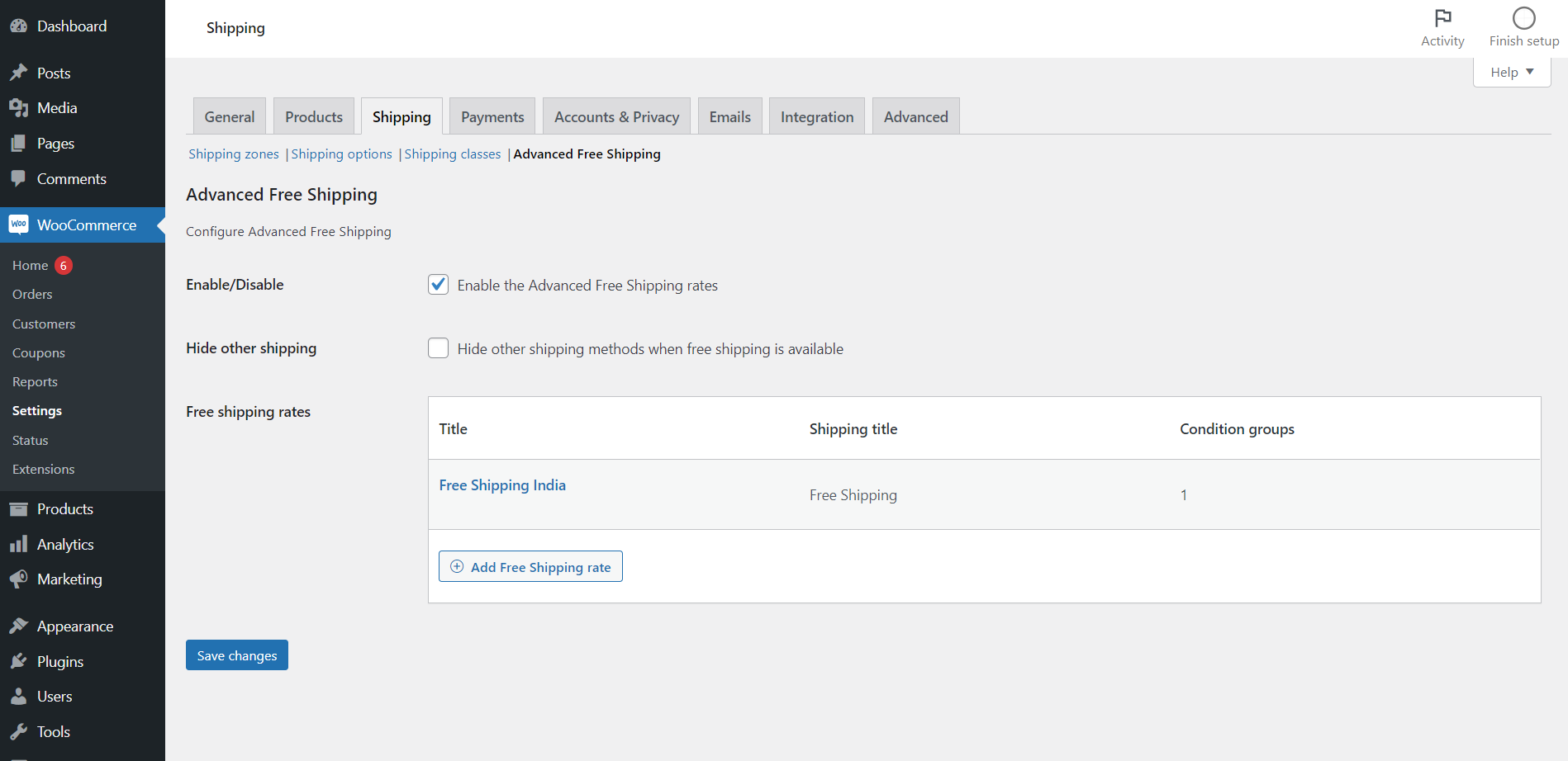 ปลั๊กอินจัดส่ง WooCommerce ฟรี