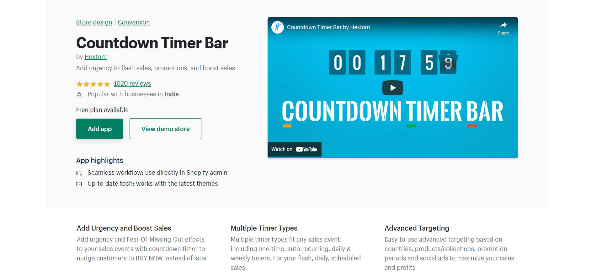 Countdown-Timer-Leiste