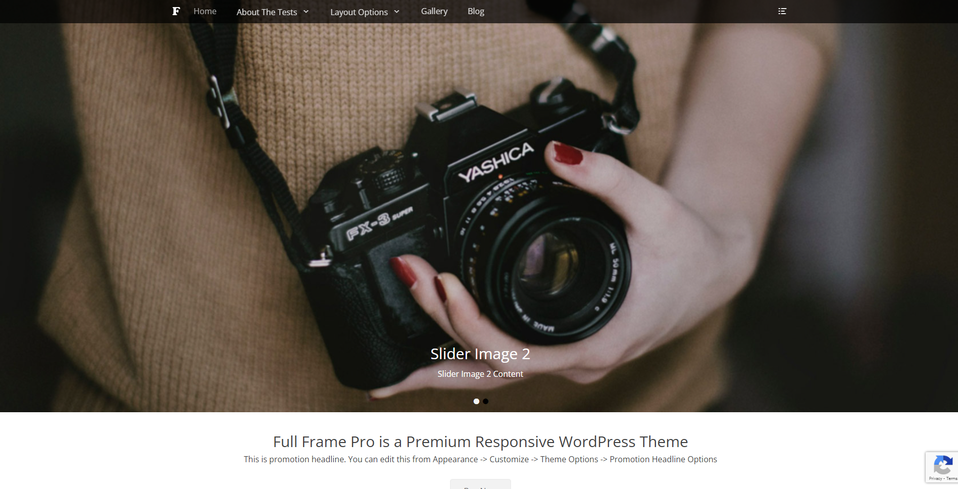 Full frame - Fotoğrafçılık WordPress Temaları