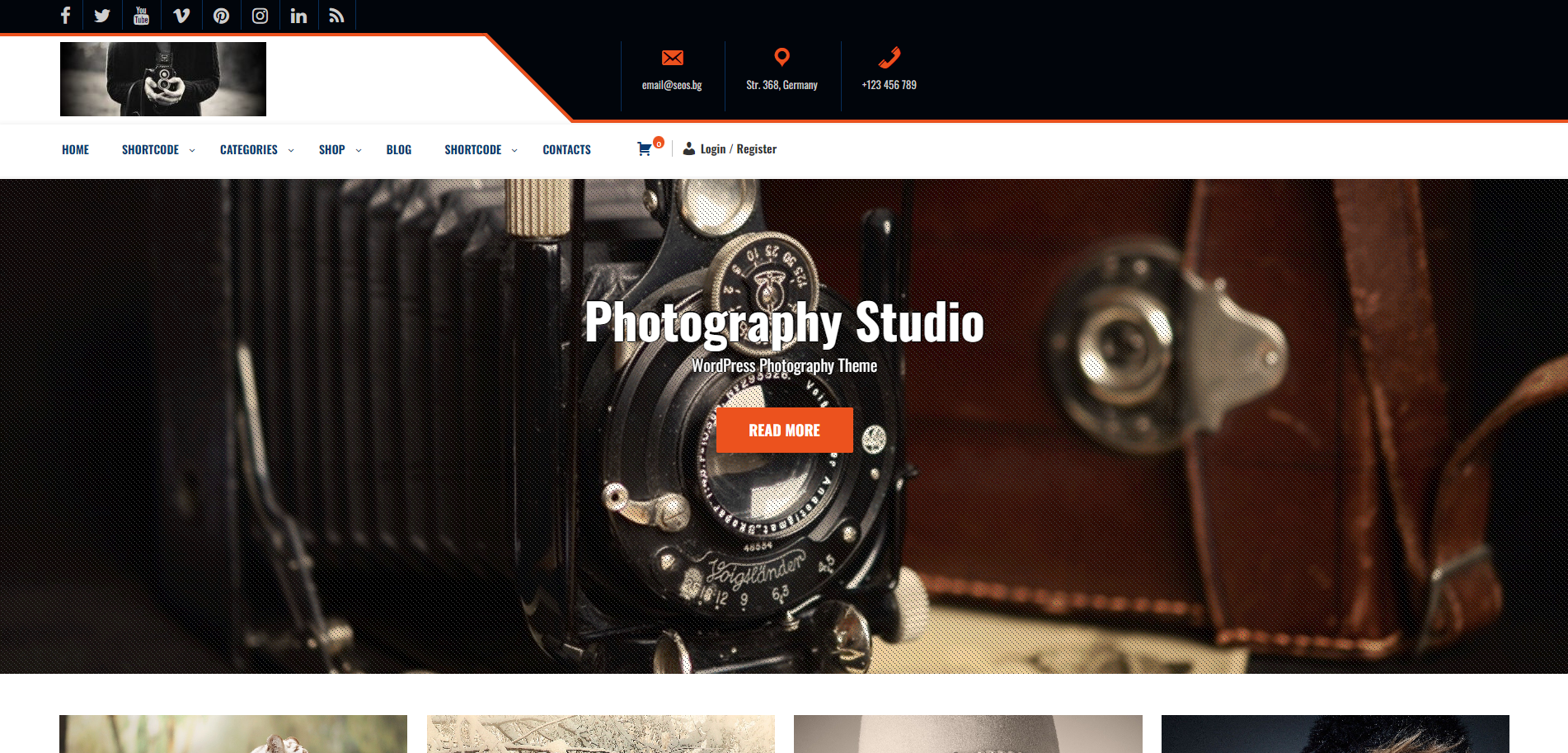 Fotoğraf Stüdyosu - Fotoğrafçılık WordPress Temaları