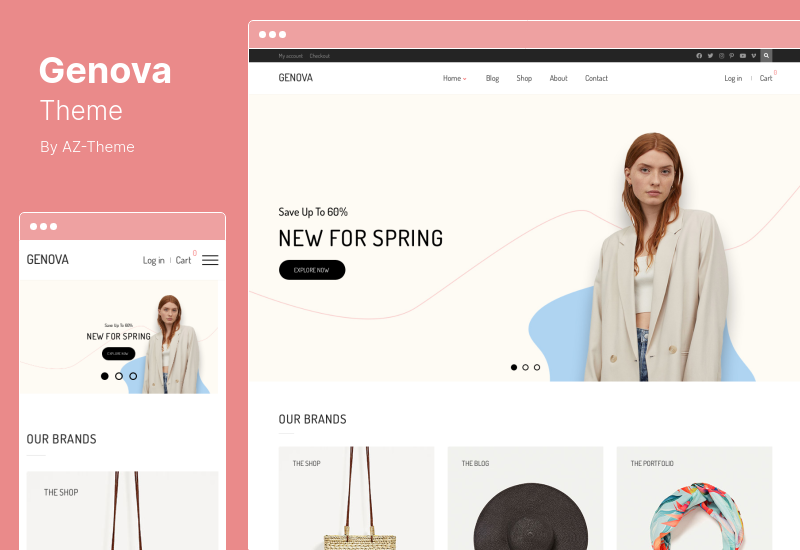 Genova テーマ - ミニマリスト AJAX WooCommerce テーマ