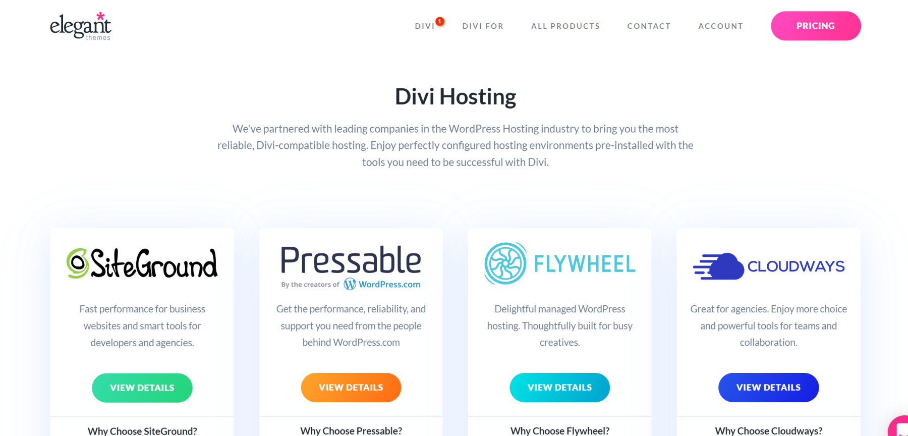 Divi WordPress 托管