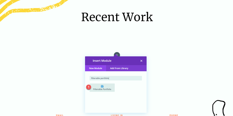 Divi Filterable Portfolio Pagination Insert モジュール