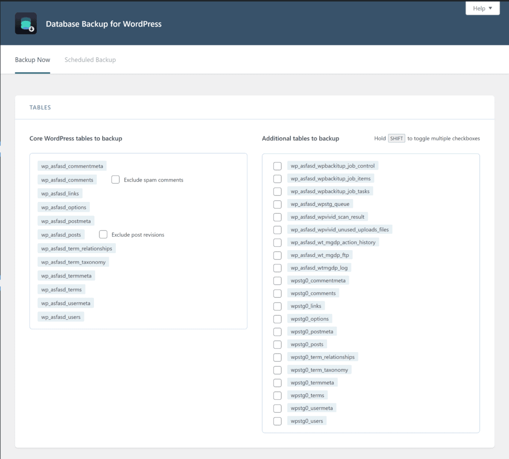 Cadangan Basis Data untuk WordPress