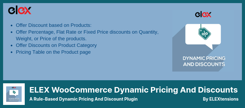 ELEX WooCommerce 동적 가격 및 할인 플러그인 - 규칙 기반 동적 가격 및 할인 플러그인