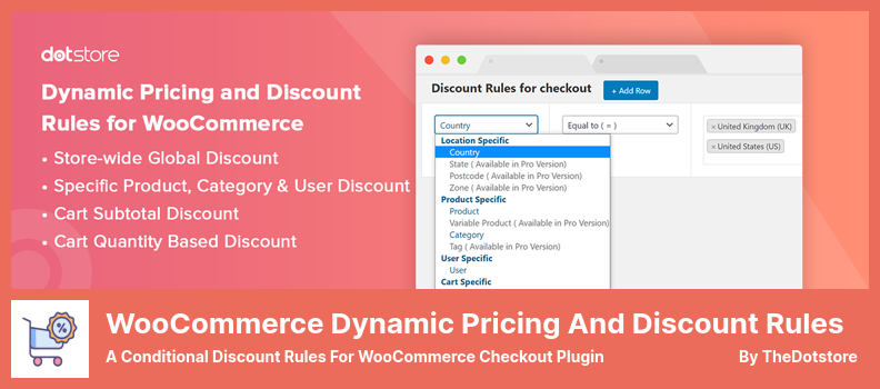 WooCommerce 동적 가격 책정 및 할인 규칙 플러그인 - WooCommerce Checkout 플러그인에 대한 조건부 할인 규칙