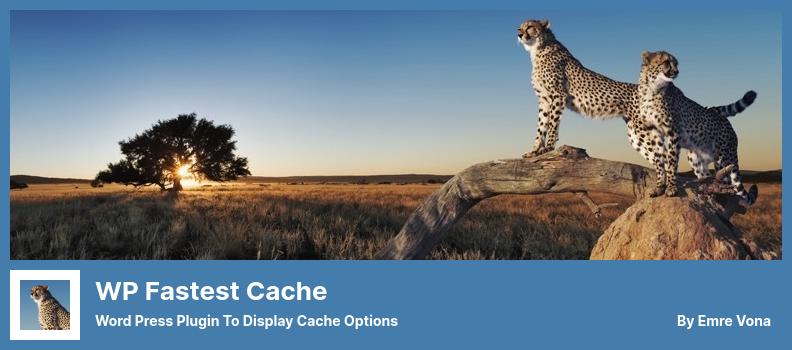 WP Fastest Cache Plugin - Apăsați Word Plugin pentru a afișa opțiunile de cache