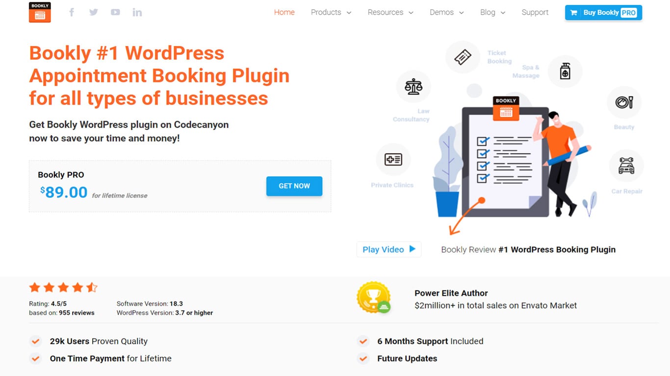O imagine despre pluginul Bookly -- un plugin independent pentru adăugarea rezervărilor pe site-ul dvs.