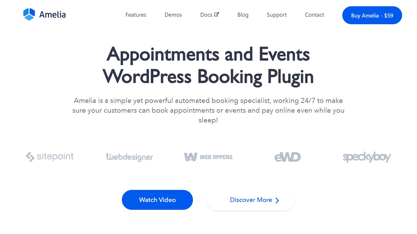 Amelia este un plugin simplu, dar puternic pentru rezervări