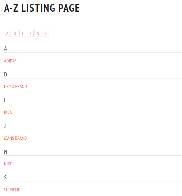將 a-z 品牌列表添加到 WooCommerce