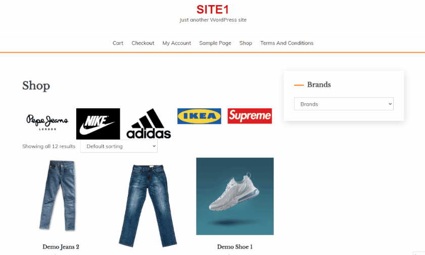 將品牌添加到 WooCommerce - 過濾側邊欄