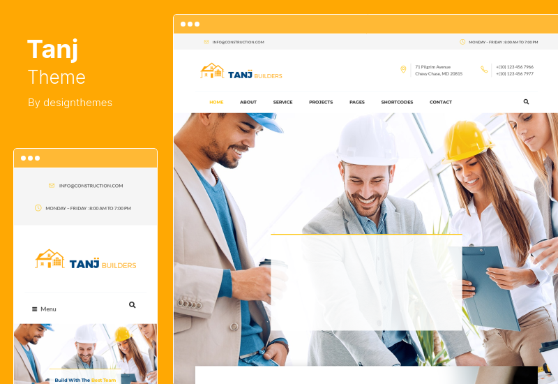 Tema Tanj - Tema WordPress per la costruzione