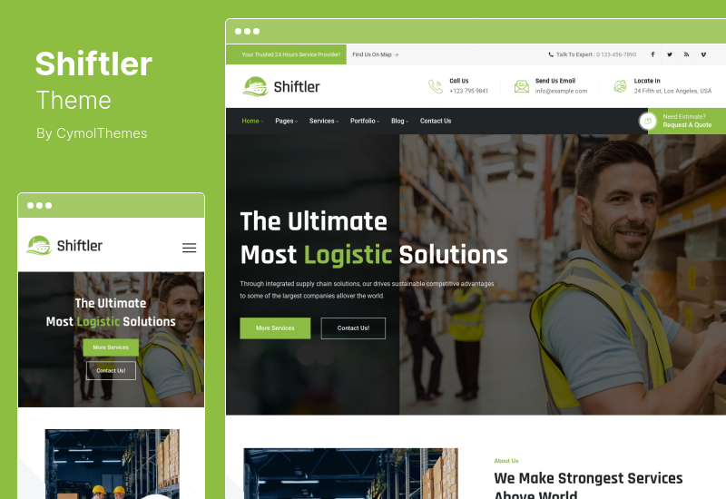 Tema Shiftler - Tema WordPress Transportasi & Logistik