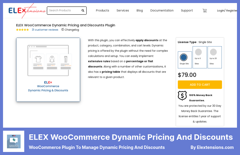 ELEX WooCommerce Plugin für dynamische Preise und Rabatte - WooCommerce Plugin zur Verwaltung dynamischer Preise und Rabatte