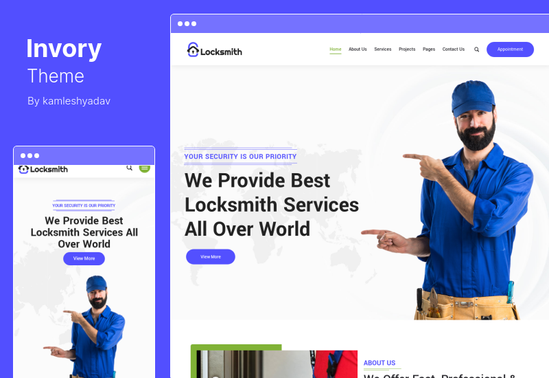 Invory Theme - Tema Layanan Elementor WordPress