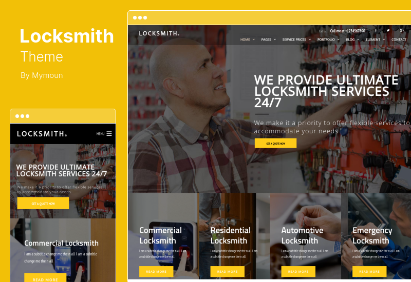 Tema Tukang Kunci - Tema WordPress Sistem Keamanan