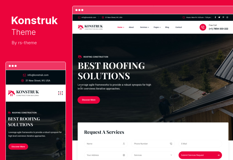 Konstruk 主题 - 建筑 WordPress 主题