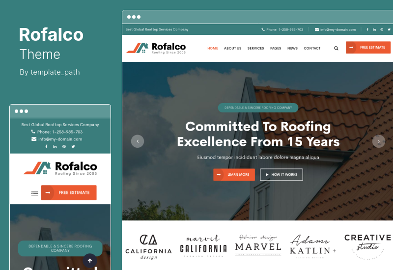 Rofalco 主题 - 屋顶服务 WordPress 主题