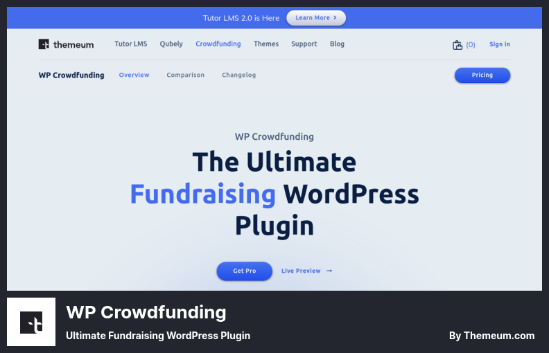 WP Crowdfunding 플러그인 - 궁극적인 자금 조달 WordPress 플러그인