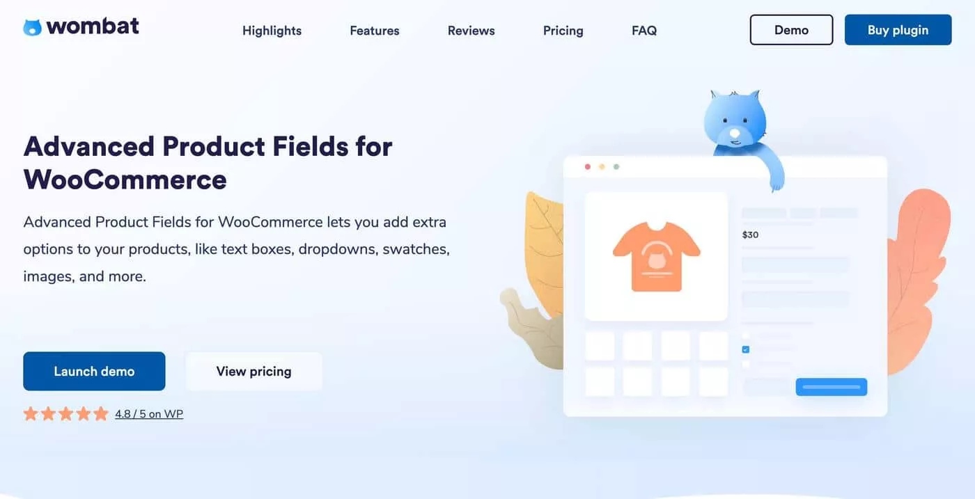 WooCommerce 검토를 위한 고급 제품 필드