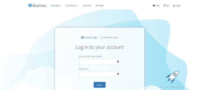 Accesso a Bluehost