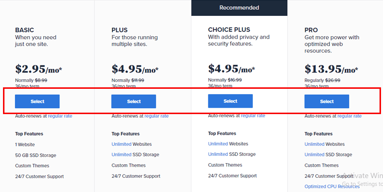 Prezzi Bluehost