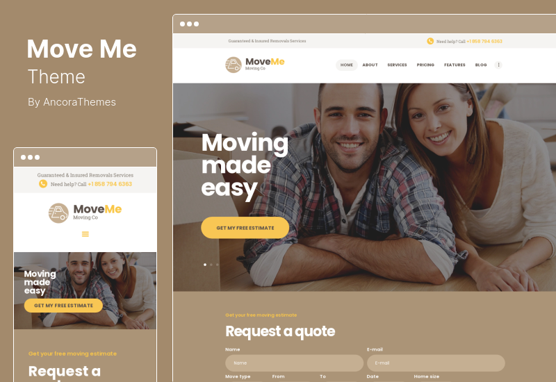 Tema MoveMe - Tema WordPress Perusahaan Pemindahan & Relokasi Penyimpanan