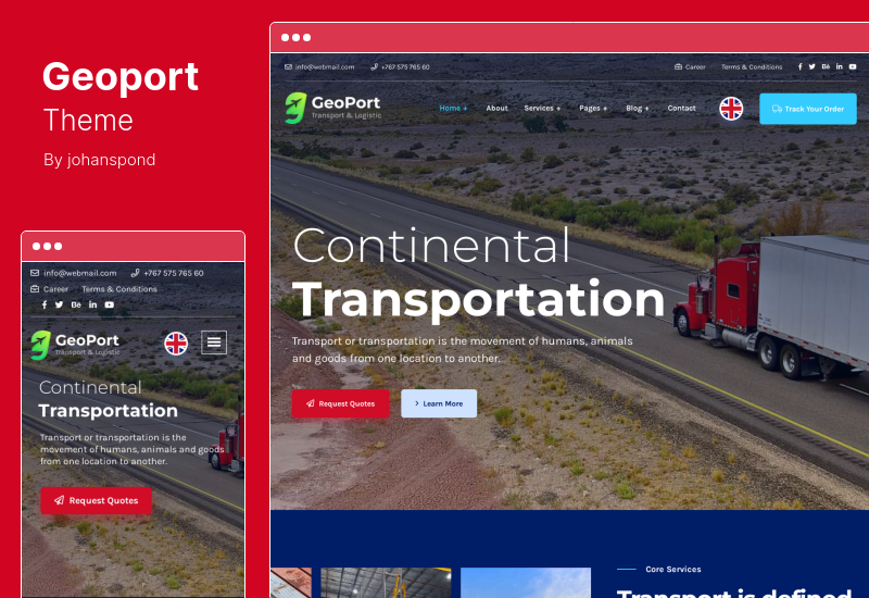 Tema Geoport - Tema WordPress Transportasi & Logistik
