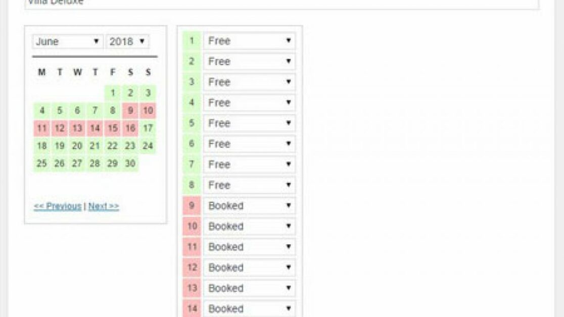 WP Simple Booking Calendar wordpress 予約プラグイン