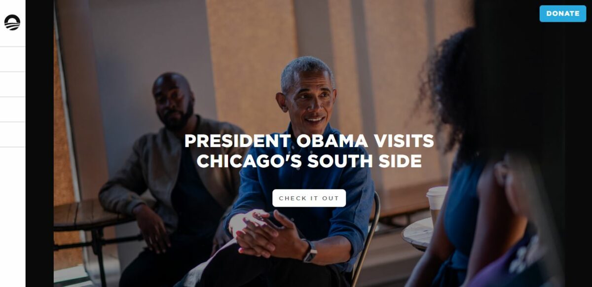 die WordPress-Site der Obama-Stiftung