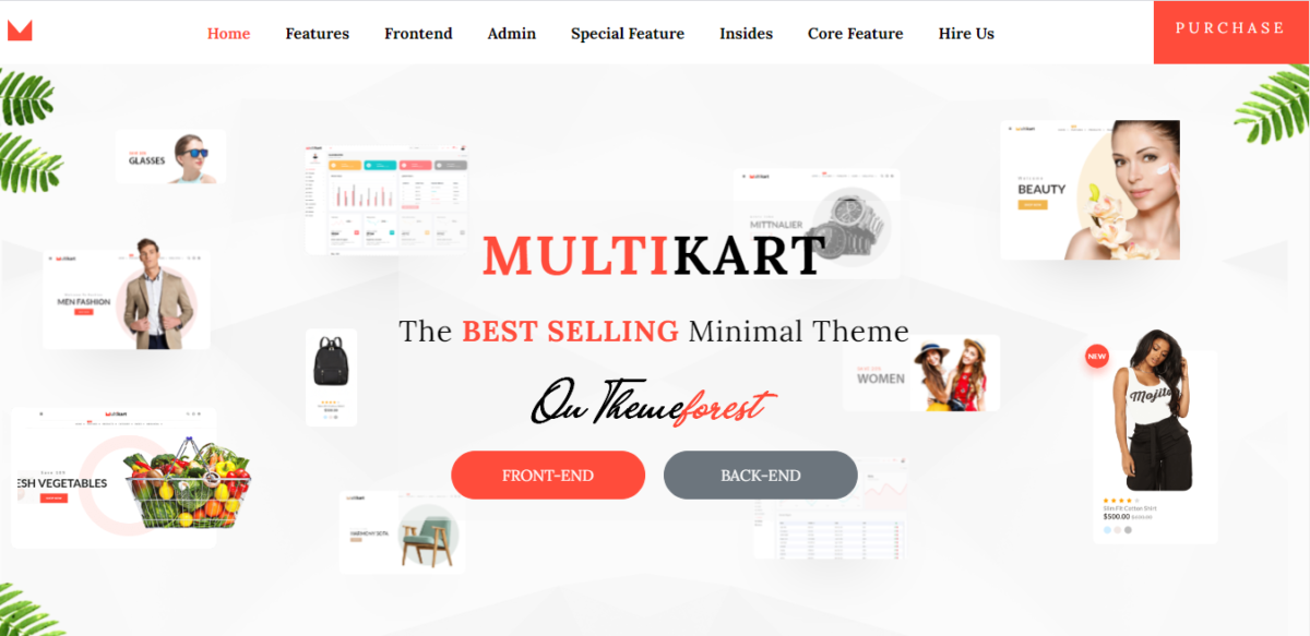 เทมเพลตอีคอมเมิร์ซ WordPress multikart