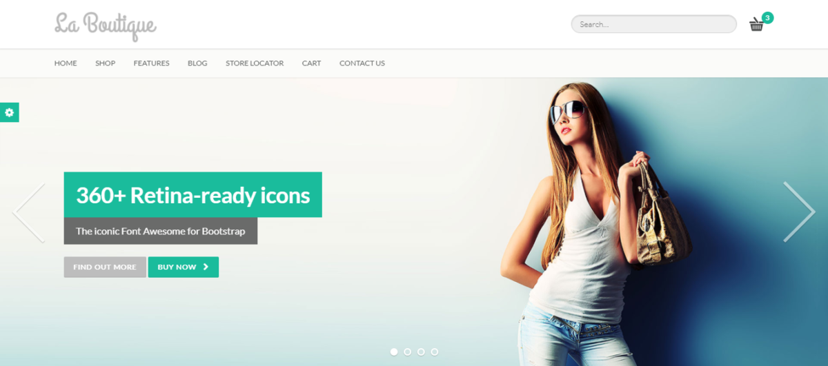 เทมเพลตอีคอมเมิร์ซ la boutique wordpress