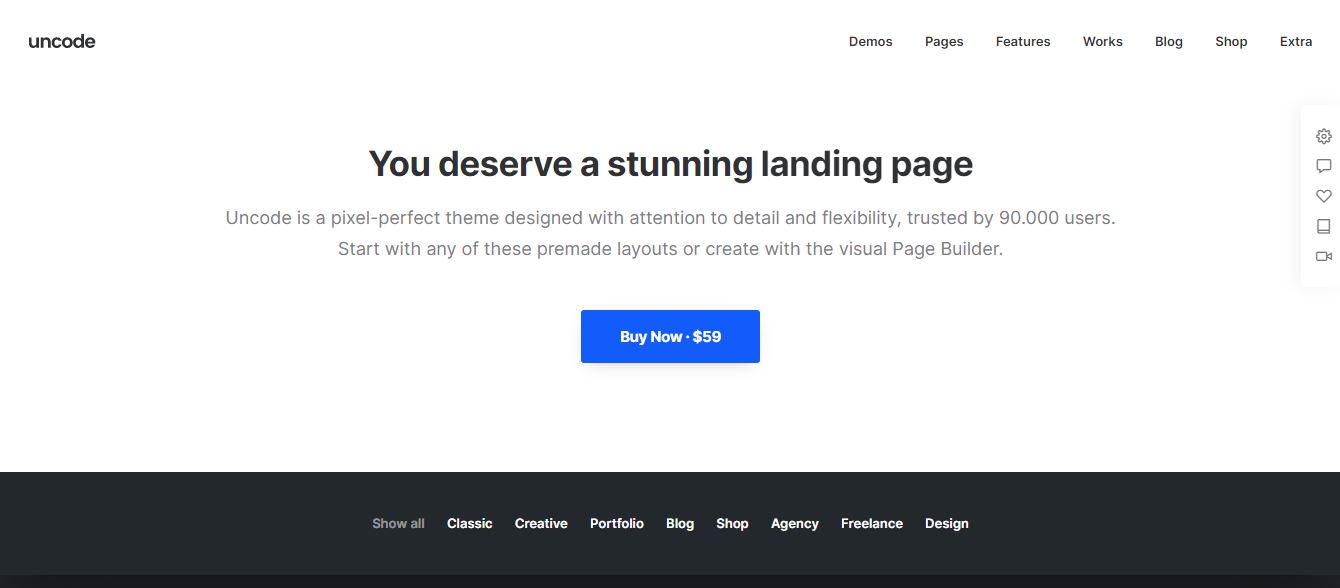 uncode tema wordpress multiguna pintar