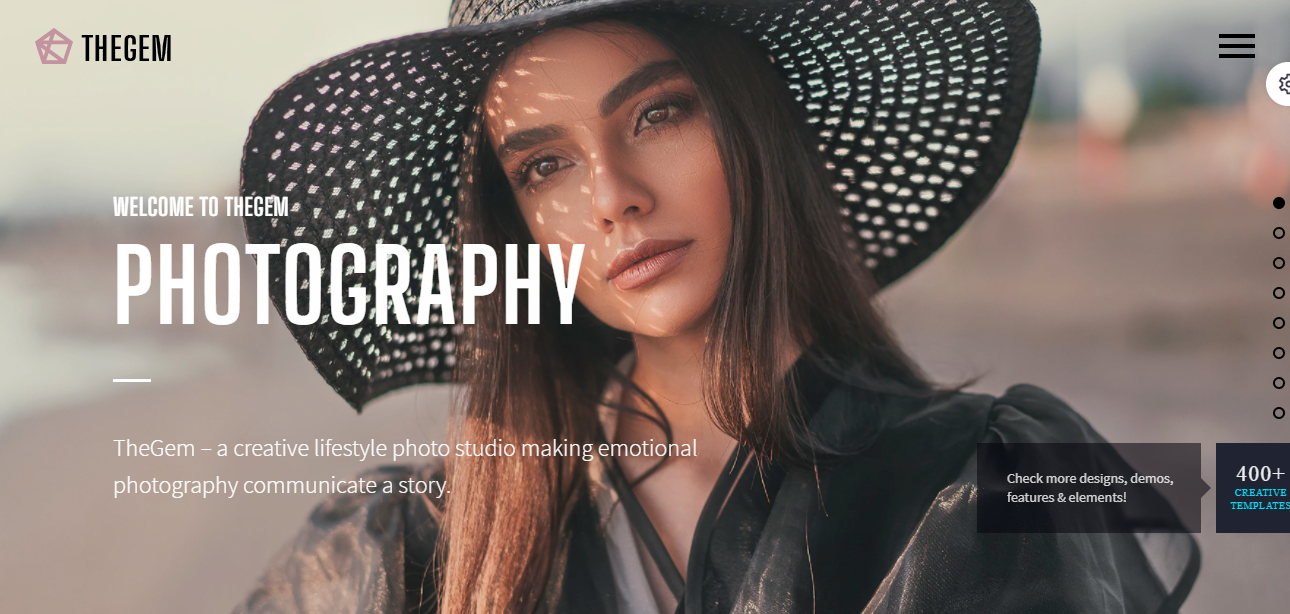 thegem tema fotográfico wordpress inteligente y multipropósito