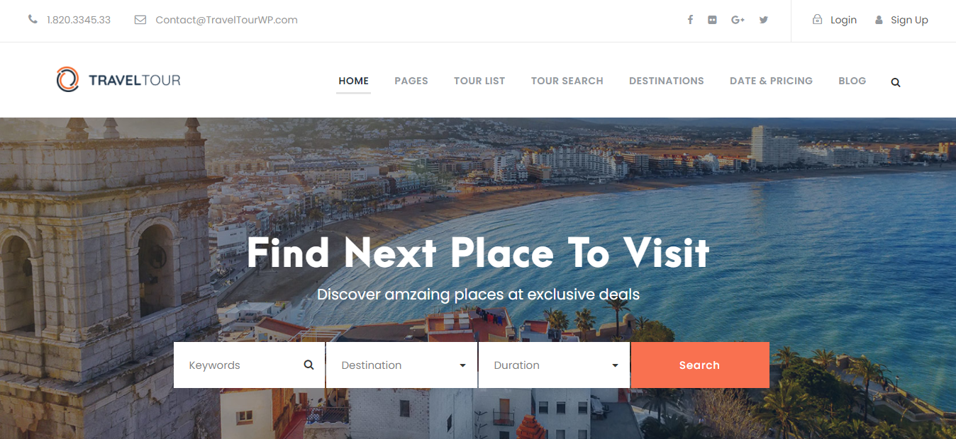 thème wordpress de voyage