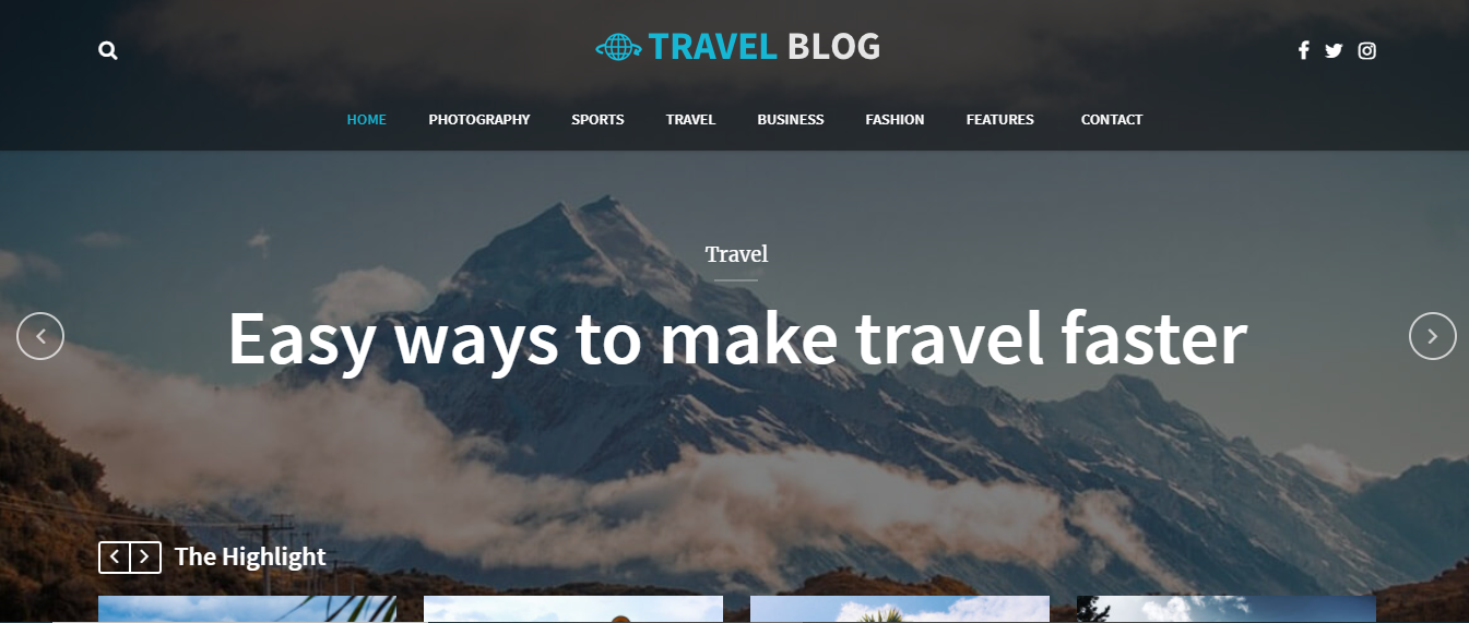 blog de voyage thème wordpress de voyage
