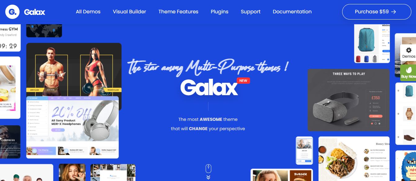 galax 다목적 및 크리에이티브 워드프레스 선택
