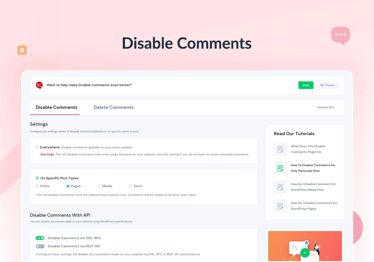 dezactivați pluginul wordpress pentru comentarii