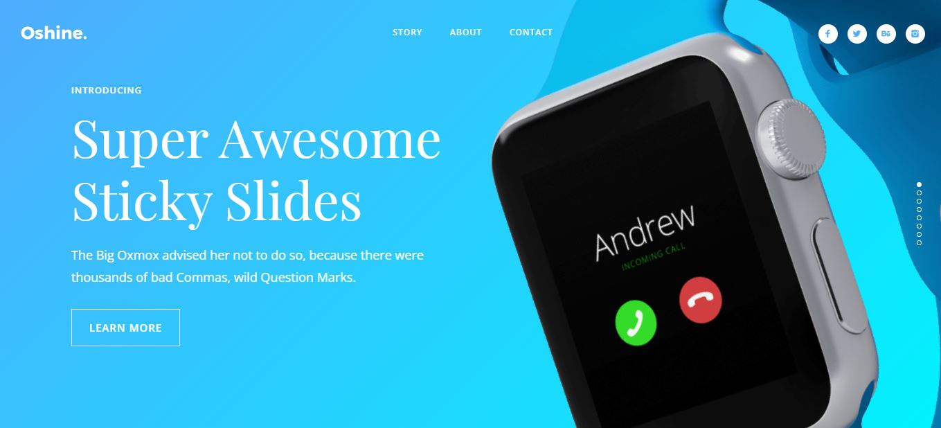 oshine wordpress 作品集主题