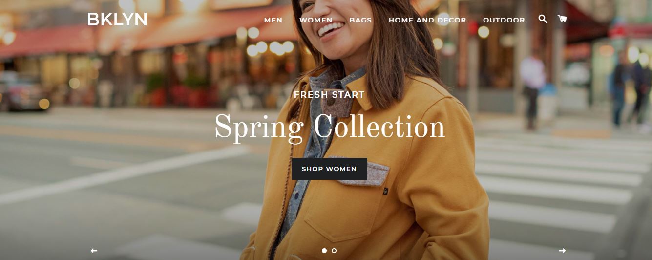 ブルックリンの無料のshopifyテーマのダウンロード