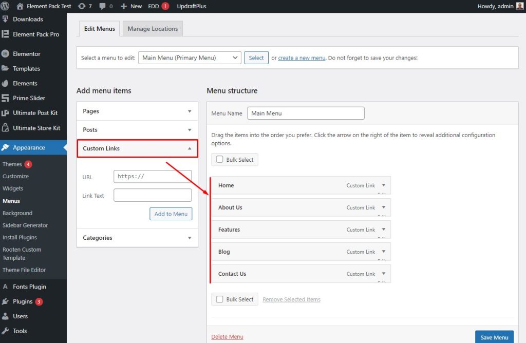 Cara Membuat Header Navigasi yang Lebih Baik untuk WordPress 7 make a custom menu from wordpress menus option 3 - BdThemes