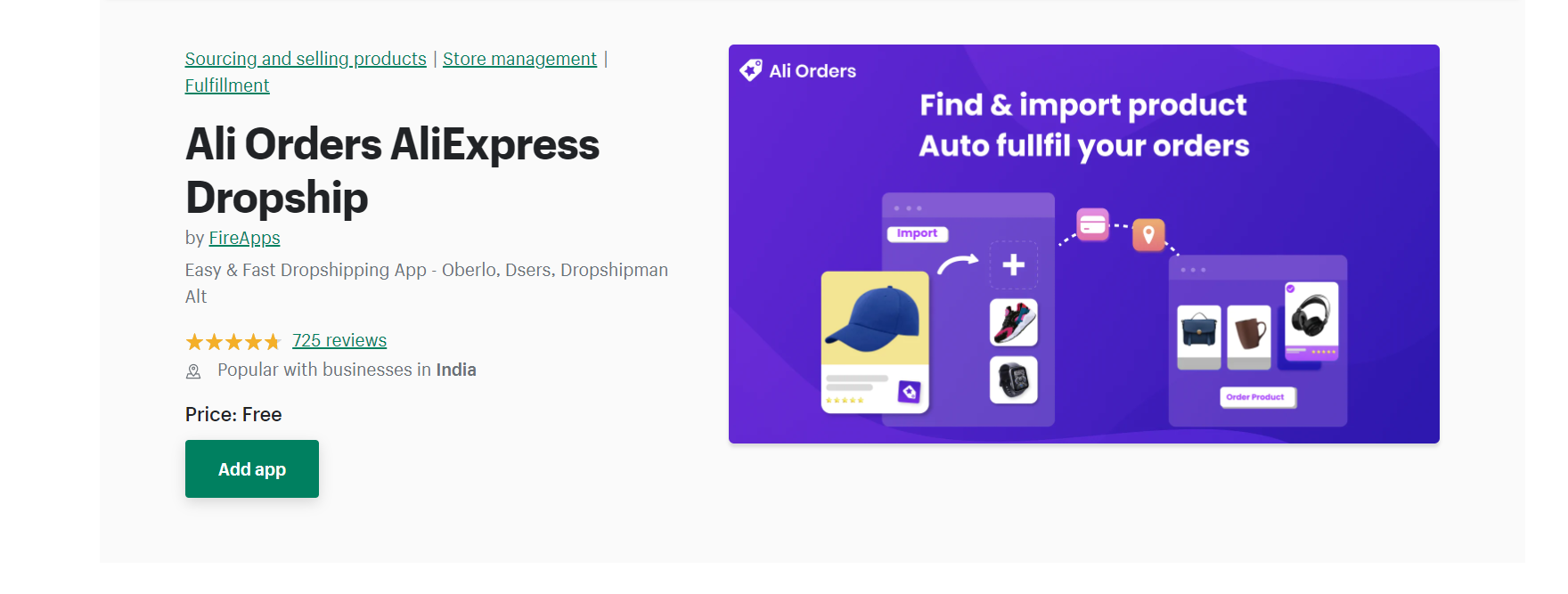 Aplicativos Ali Orders-Shopify Dropshipping