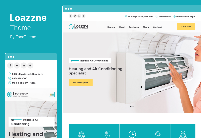 Tema Loazzne - Tema WordPress Layanan Pendingin Udara